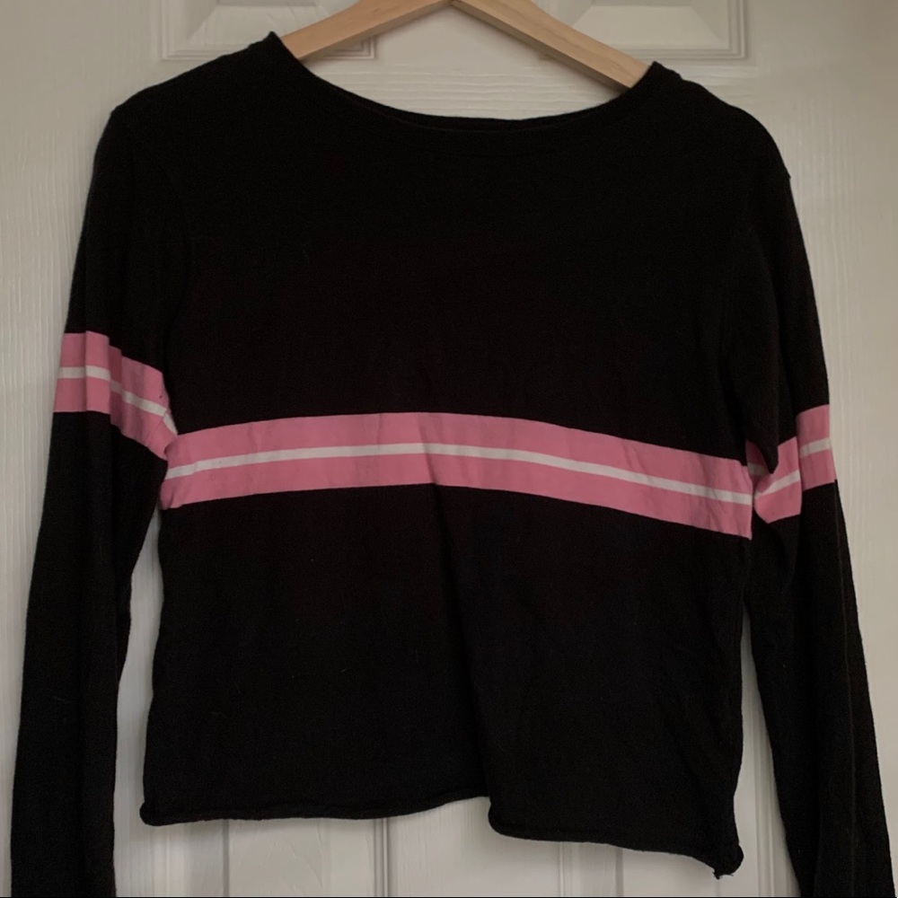 forever 21 black cropped long sleeve
